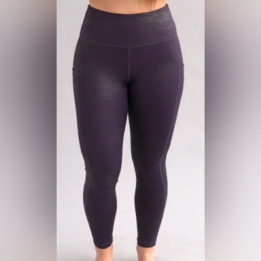 ZIYA Dark Orchid Scales Pocket Light n Tight Leggings